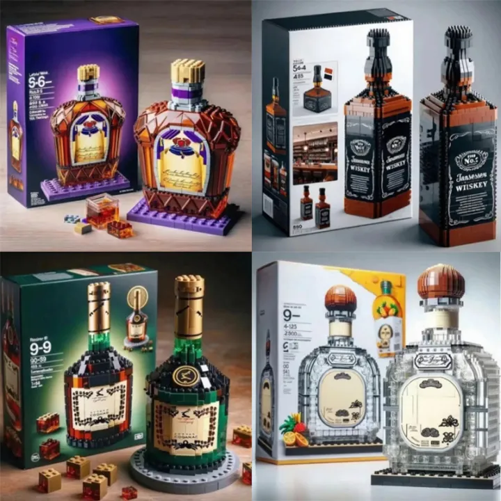 Creative Bottle Block Set Building Blocks for Decorative Bottle Models ...