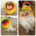 Cat Tunnel Foldable Cat Tunnel Pet Supplies Cat S T Y Pass Play Tunnel Cat Toy Breathable Drill Barrel for Indoor loud paper. 