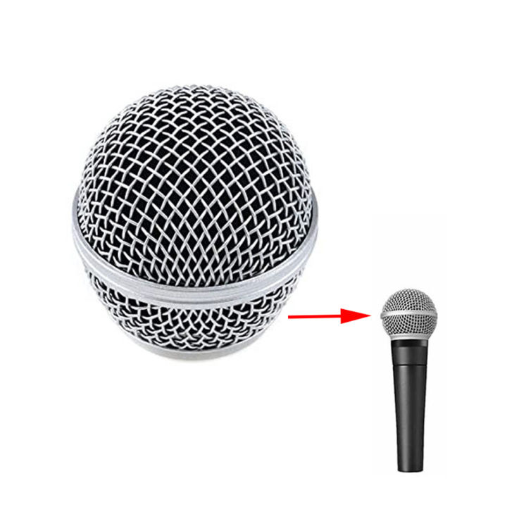 Microphone Grill Ball Mic Grille Cover Head  Replacement For SM58 Wireless Mic