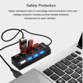 USB HUB USB Switch USB Hub 2.0 Adapter High Speed Multi 7 Ports Hub USB On/Off Switch Portable USB Splitter For Computer Laptop. 