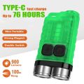 V3 EDC Flashlight Keychain Light 900 Lumens Handheld Portable Super Bright TYPE-C USB Charging Port Emergency Work Camping Light. 