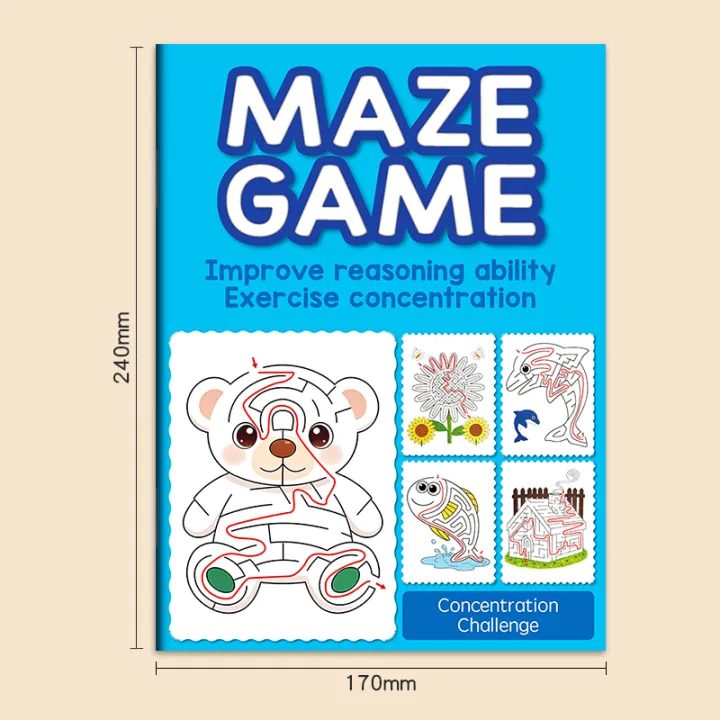 A%2032-Page%20Maze%20Game%20Book%20Designed%20for%20Children%20Aged%203%20and%20Above,%20Ideal%20for%20Preschool%20Learning.%20It%20Helps%20Improve%20Concentration%20and%20Fine%20Motor%20Skills,%20Making%20It%20an%20Excellent%20Birthday%20.%20-%20Image%202