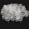 50/100/300pcs 5g Transparent Cosmetic Bottles Containers Pot Sample Clear Cream Jar For Nail Arts Small Clear Can Tin For Balm. 
