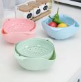 Vegetable and Fruit Washing Basin Has 2 Layers, Used for Washing (Assorted Colors), Designed to Be Used in a Convenient Way. There Are Drainage Holes at the Bottom *Ready to Ship. 