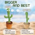 Dancing Cactus Talking Toy Kids  Children Plush Electronic Toys Baby Singing Wriggle Voice Recording Repeats What You Say LED Lights Toddler Educational Funny Gift. 