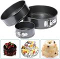 Pack Of 3 Non-Stick Round Cake Pan Set, Springform Round Cake Mould Cake Bakeware Pan Mold Set Round. 