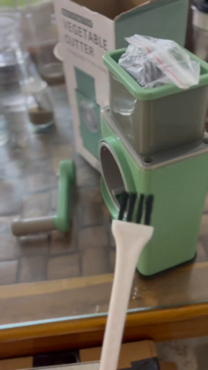 Stainless Steel Multi-Functional Vegetable Slicer And Vegetable Cleaner Suit，With Replaceable Blades