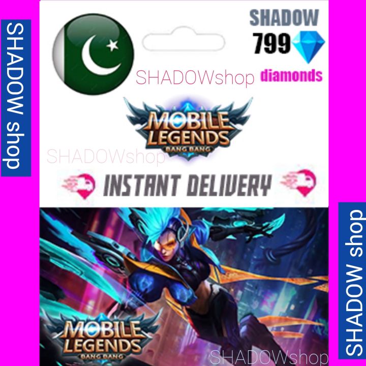 Mobile legends bang bang diamonds pack of 799 💎 required only USER ID AND ZONE ID