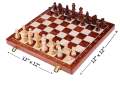 Shoro Collectible Folding Wooden Chess Game Board Set with Magnetic Crafted Pieces,12" x 12", 15" x 15" , and 17" x 17" Inches. 