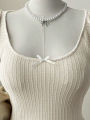 New women's fashion low-neck lace-sleeve bow-tie decoration plus-size women's T-shirt.