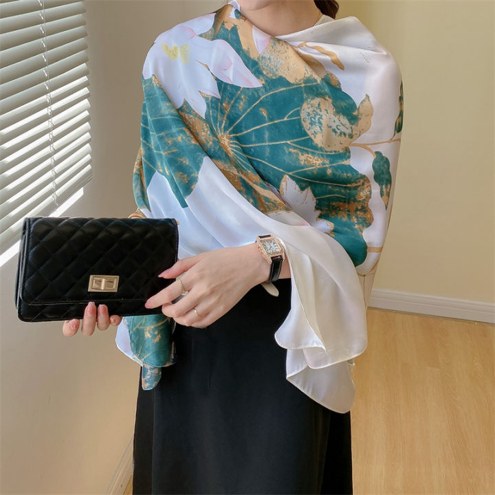 Design%20Satin%20Silk%20Shawl%20Hijab%20Scarf%20Women%20Fashion%20Summer%20Sunscreen%20Beach%20Stole%20Wraps%20Bufanda%20Female%20Headkerchief%20Echarpe%20New%20-%20Image%205