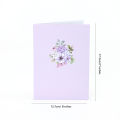 Violets Flower Greeting Card Gifts For Love Beautiful Florid Card With Envelope Valentines Greetings Card Birthday Presents Card. 