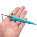 14cm Ring Dark Moon Greatswor Eldens Keychain Pendant Bloodhound's Fang Keyring Cosplay Fans Props Men Women Backpack Jewelry.