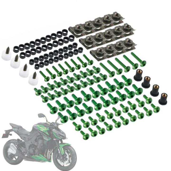 177pcs Fairing Bolts Motorcycle Screws Body Screws Nuts For kawasaki z750 z900 z1000 z800 versys 650 er6n ninja 400 300 z1000sx