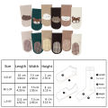 6 Pairs of Indoor Anti-Slip Socks for Newborns. Suitable for Newborns. Cartoon Pattern. Suitable for Both Boys and Girls..