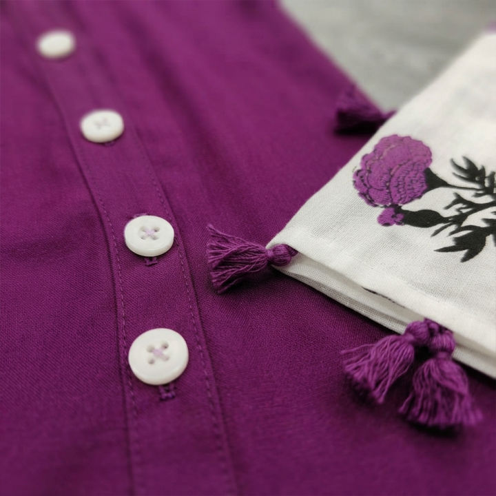 Jesan%20Super%20Shop%20Summer%20Ready%20Three%20Pieces%20Button%20Design%20Linen%20Fashionable%20Stitched%20Kurti%20Shalwar%20For%20Girls%20And%20Women%20-%20Image%203