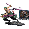 One Piece Action Figure Three-Knife Fighting Skill Roronoa Zoro Anime Model Decorations PVC Toy Gift. 