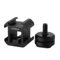 Andoer 3 Cold Shoe Mount Adapter On-Camera Mount Adapter for DSLR Camera for LED Video Light Mic Monitor Cold Shoe Mount Adapter. 