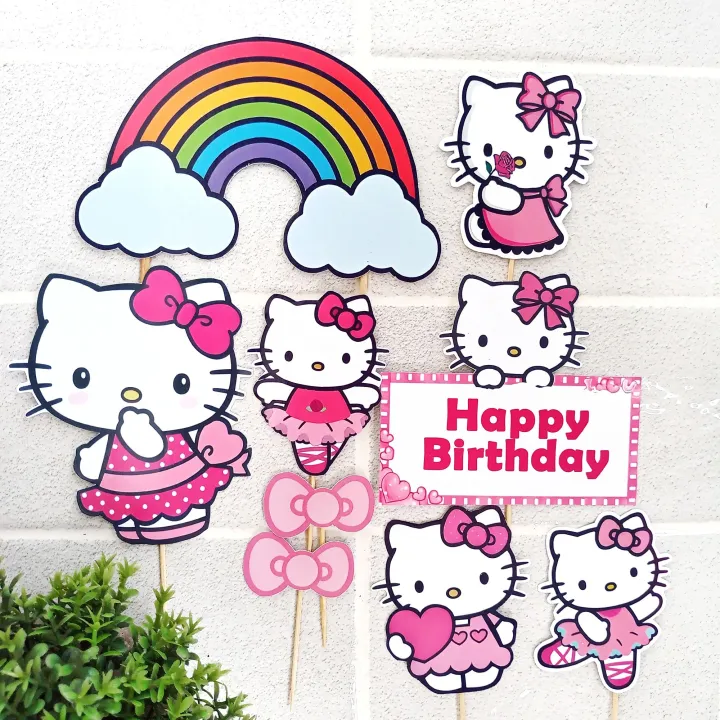 Hello%20Kitty%20Theme%20Printable%20Picture%20Cake%20Topper%20Pack%20for%20To%20Decorate%20the%20Cake%20-%20Image%203