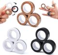 3PCS Magnetic Ring Fidget Toys Set ADHD Anxiety Magnetic Finger Spinner Pack for Teens Adults and Kids Magnet Stress Relief Toy. 