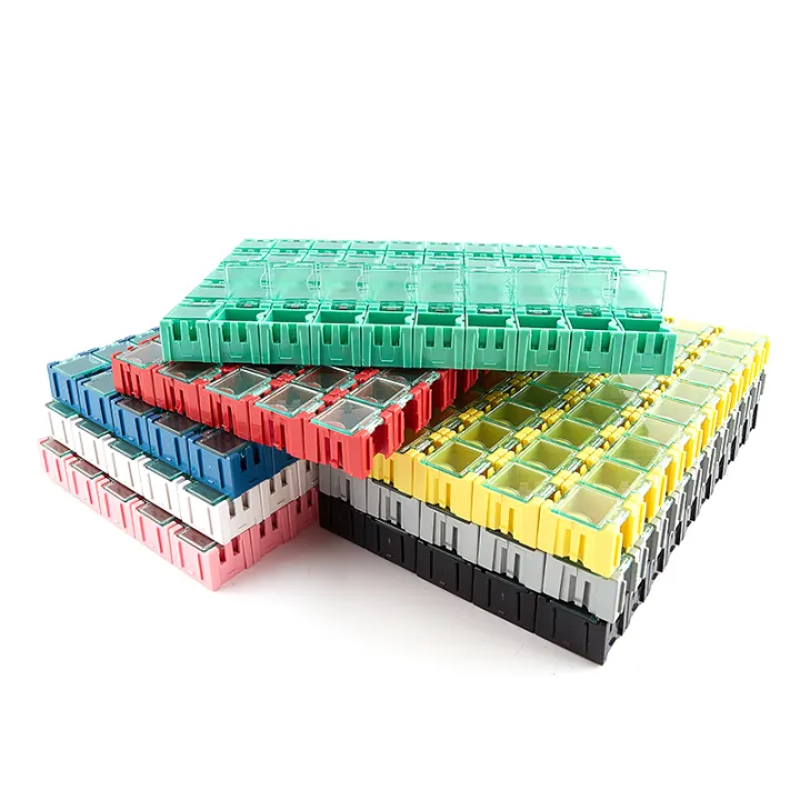 50Pcs/Set%20SMD%20SMT%20Electronic%20Component%20Container%20Mini%20Storage%20Boxes%20kit%20desk%20organizer%20-%20Image%204