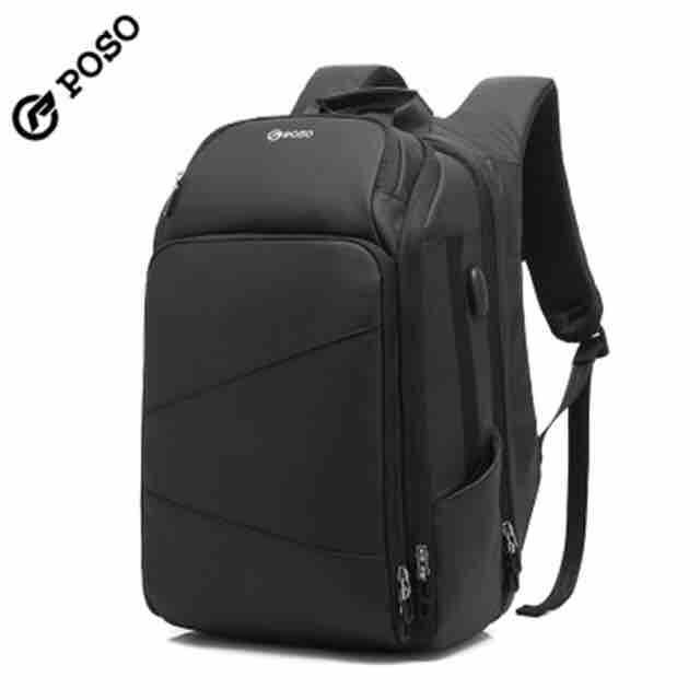 POSO%20Laptop%20Backpack%20For%20Unisex%20-%20Black%20%7C%20Fashion%20Polyester%20Outer%20Cover%20Bag%20With%20Arcuate%20Shoulder%20Strap%20Backpack%20-%20Image%204