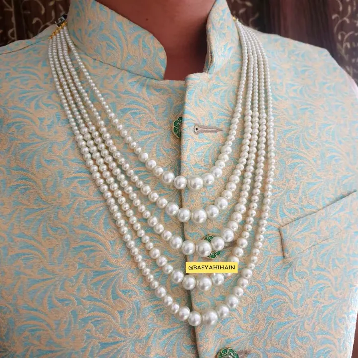 Unique Design Groom Bride Necklace Mala (5 Layers) Dulha Mala