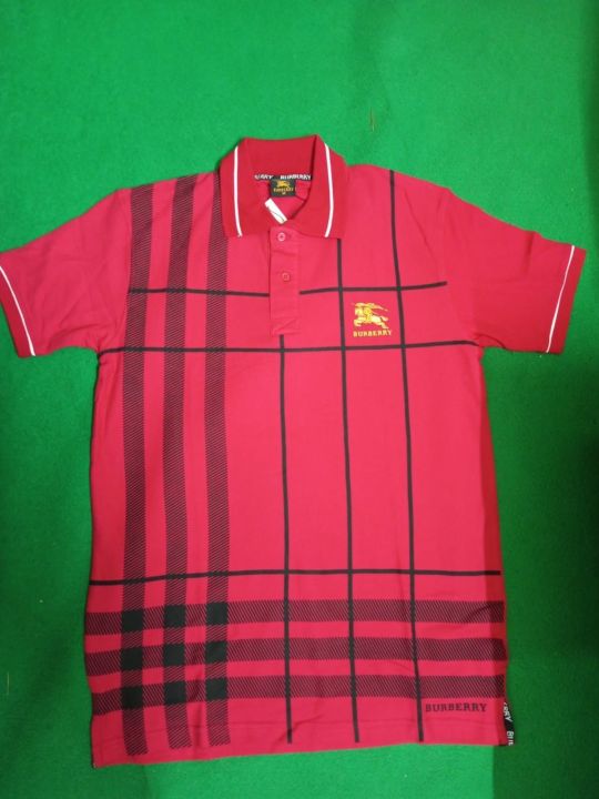 Burberry Polo T Shirt Red L