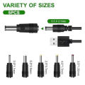 USB to 5V DC Power Cord Charging Cable 5.5*2.5mm Jack Plug Connector Adapter With Plug Adapter Power Cord 2.5*0.7mm/4.0*1.7mm. 