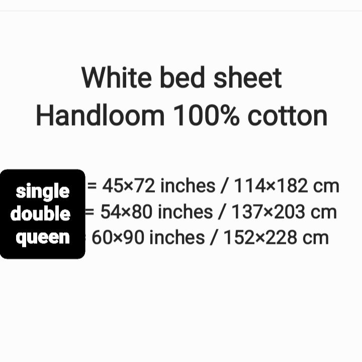 100%25%20cotton%20white%20bed%20sheet%0A45%C3%9773%20inches%20/%20114%C3%97185%20cm%20-%20Image%202