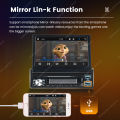 1Din 7" Auto Retractable Screen Car Multimedia Video Player Wireless CarPlay Android Auto Mirror link Built in AUX DAB Autoradio.