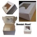 White Window Cake Box 9×9x4 Inch Height /Pack Of 10. 