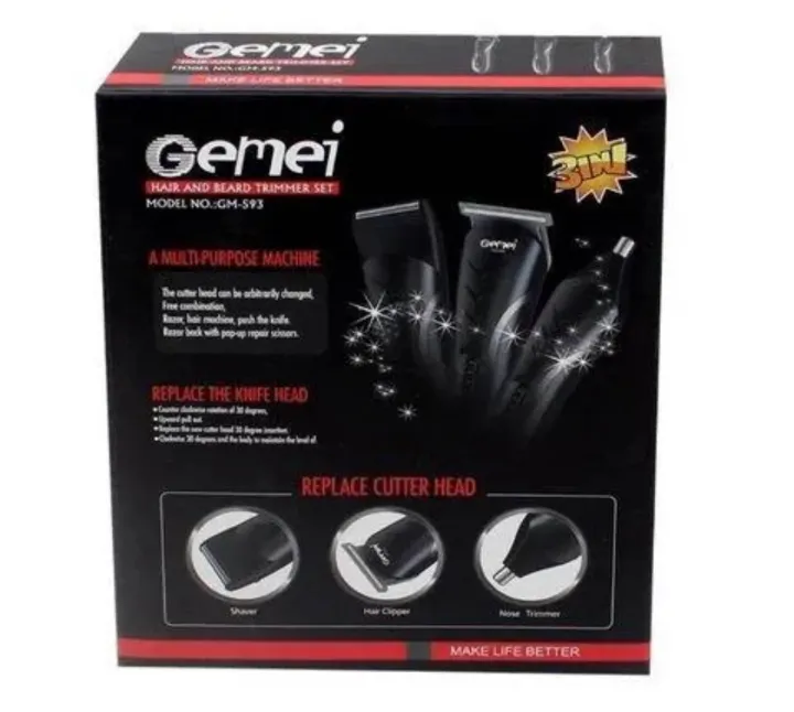 Gemei%20GM%20593%20Men's%20Trimmer%203%20in%201%20Beard%20Moustache%20And%20Nose%20Hair%20Trimmer%20-%20Image%202
