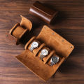 Watch Roll Travel Case - 3 Watch Storage and Organizer-Secure Storage with Innovative Removable Pillows & Solid Watch Organizer. 