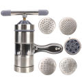 Press Pasta Machine Manual Noodle Maker Multifunctional Stainless Steel Making Spaghetti Fruits Juicer With 5 Pressing Moulds. 