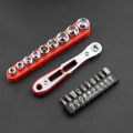 Right Angle Bidirectional Ratchet Screwdriver Socket Set Bit 1/4 Hexagon Handle Drive Torx Slot DIY Multifunctional Hand Tool. 