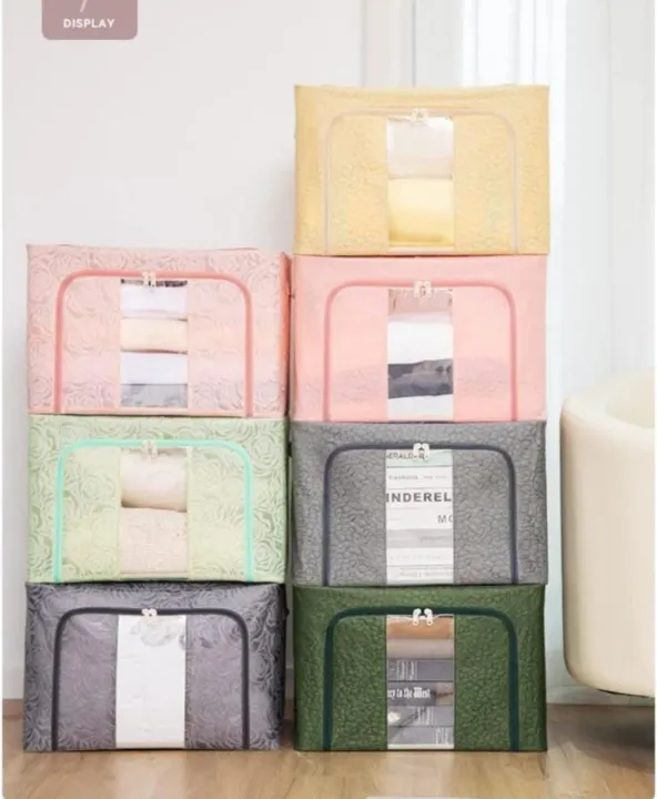 Clothes%20Storage%20Box%20Foldable%20Steel%20Frame%20Clothes%20Organizer%20Storage%20Box%20for%20Wardrobe,%20Saree,%20Shirts,%20and%20Blankets%20-%20Image%205