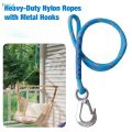 ✔Hammock Suspension Rope Heavy Duty Nylon Sling With Metal Hook Suitable For Outdoor Hammocks Tree Swings And Patio Chairs.