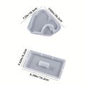 1 set of DIY heart-shaped photo display resin silicone casting mold, suitable for home wedding decorations and graduation souven.