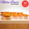 12 Pcs Plastic Bowl Set - Melon Design - 7 Different Sizes - Plastic Bowls for Kitchen - Plastic Bowls Set – Large Plastic Bowls - Plastic Bowls for Kids - Unbreakable - High Quality Bowls. 