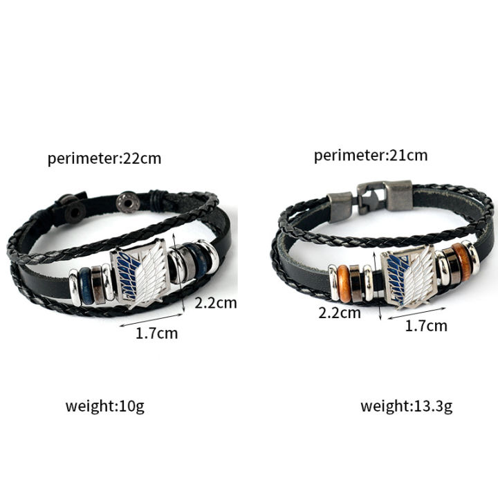Attack%20on%20Titan%20-%20Investigation%20Corps%20Logo%20Bracelet%20-%20Leather%20Weaving%20Handpiece%20-%20Image%203