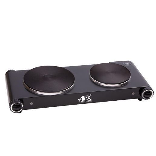 Anex AG-2062  Deluxe Hot Plate Double  Black