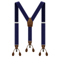 Suspenders for Men Button & Clip End Heavy Duty Adjustable Elastic Y-Shape Stainless Steel.