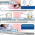 Dental Tools To Remove Plaque and Tartar, Professional Teeth Cleaning Tools, Stainless Steel Dental Hygiene Oral Care Kit with Plaque Remover, Tartar Scraper, Tooth Scaler, Dental Pick - with Case. 