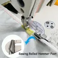 3mm-10mm Old Sewing Machine Rolled Hemmer Foot Sewing Machine Presser Hemming Puller Sewing Accessories Easy to Disassemble. 