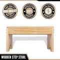 Wooden Step Stool for Adults & Kids - Very Sturdy, Bed Stool for High Beds, Kitchen, Bathroom, Closet. Made Lightweight Quality Eco Pine, Attractive (Sultans Empire). 