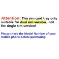 Dual SIM Card Tray Holder Slot Replacement for iPhone 13 and 13  PRO MAX with Eject Pin (Dual Sim Version) Starlight Graphite. 