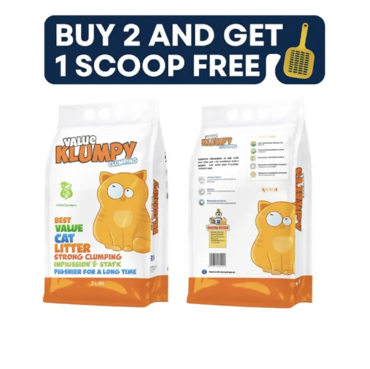 Klumpy Klumpy Clumping Cat Litter (2 Pack) Sweet Deal: Buy 2 and Get 1 Scoop ...