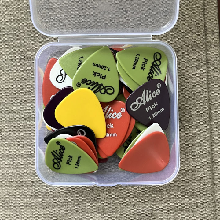 50 Pieces Guitar Picks 0.58/0.71/0.81/0.96/1.2/1.5mm Plectrum ABS Premium for Acoustic Electric Guitar Bass Ukulele Plectrums