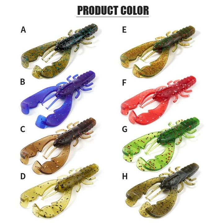 SUNMILE%206pieces%20Fishing%20Lures%20Crayfish%20Shrimp%207.5cm/3.5g%20Soft%20Baits%20Creature%20Baits%20Iscas%20Artifical%20Bait%20Bass%20Perch%20Fishing%20Baits%20-%20Image%202